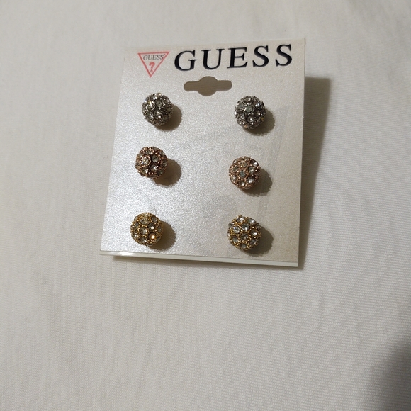 GUESS CRYSTAL BALL EARRINGS - Picture 4 of 4